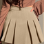 Taupe Pleated Mini Skirt