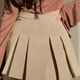 Taupe Pleated Mini Skirt