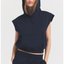 Navy Sleeveless Hoodie