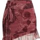 Burgundy Ruffle Mini Skirt