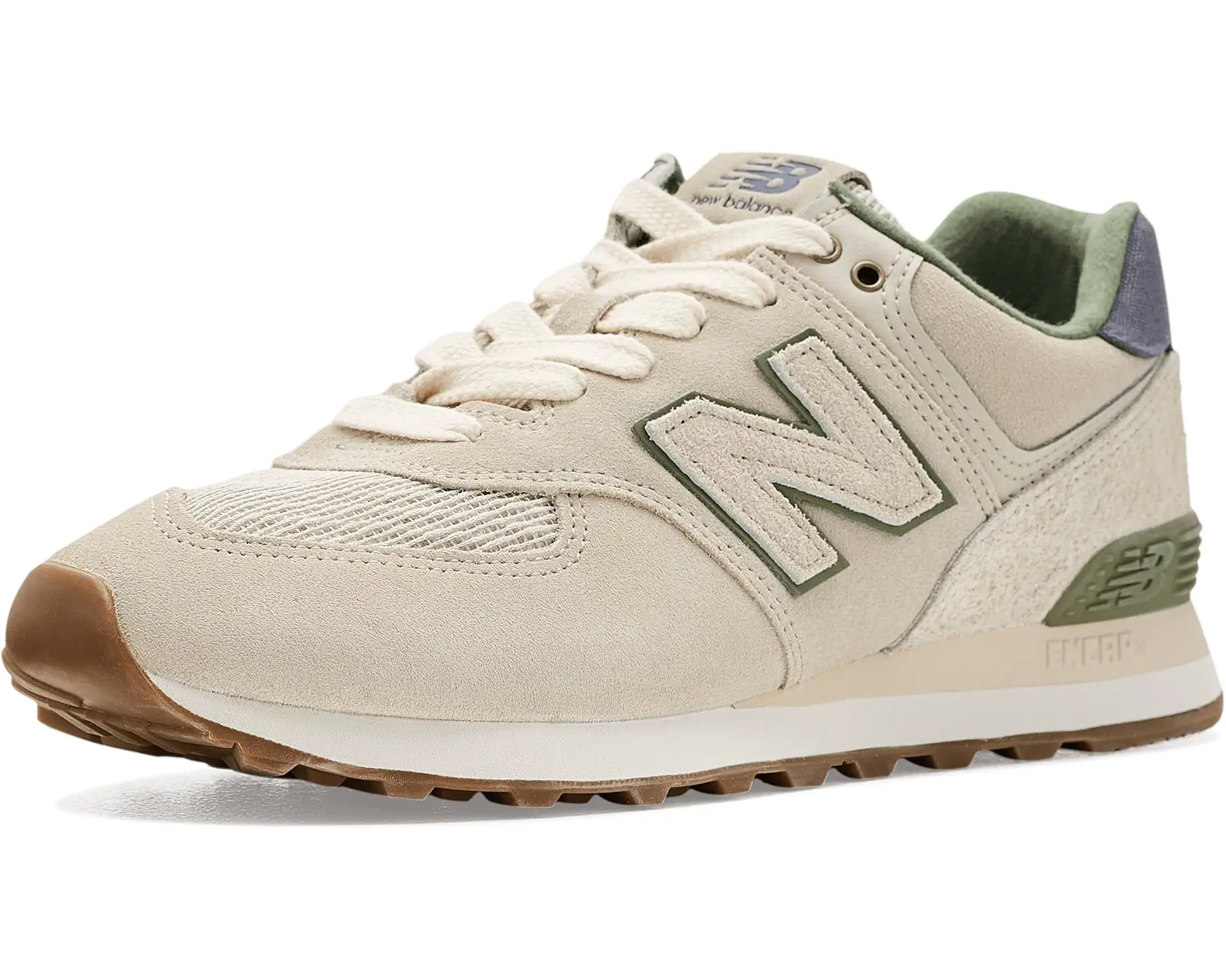 Cream Suede Retro Sneakers