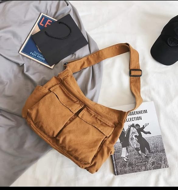 Tan Utility Shoulder Bag