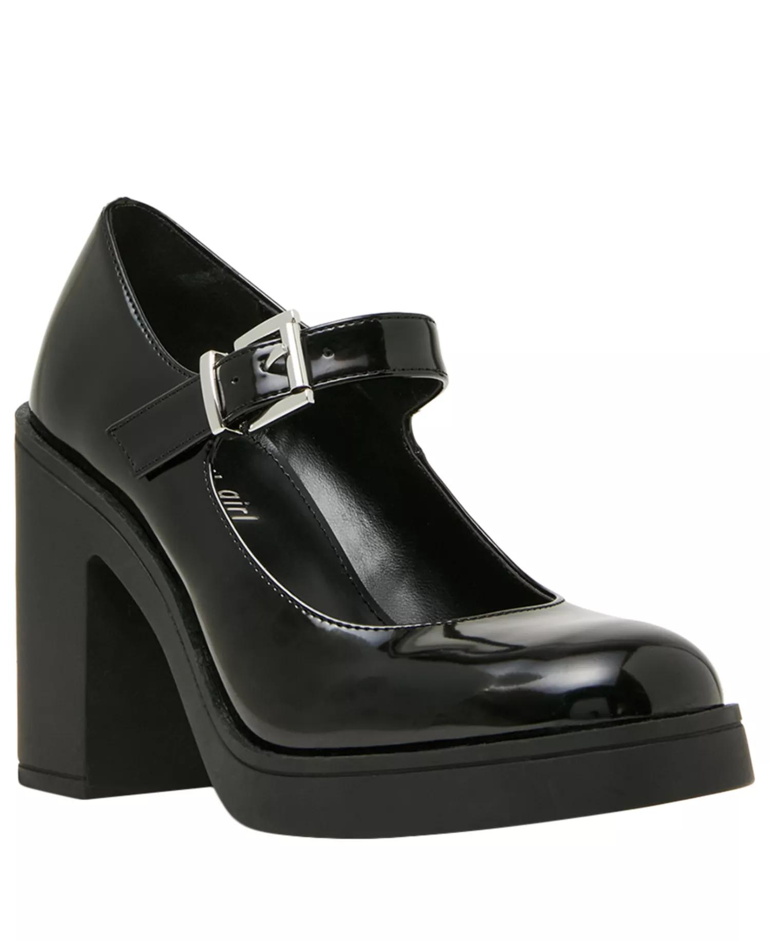 Black Patent Mary Jane Platforms