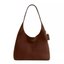 Braune Hobo-Bag aus Veloursleder