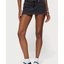 Grey Washed Denim Mini Skirt