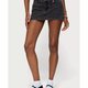 Grauer gewaschener Denim-Minirock