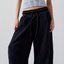 Black Barrel-Leg Sweatpants