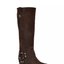 Brown Suede Knee-High Boots