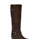 Brown Suede Knee-High Boots
