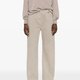 Cream Straight Trousers