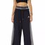 Navy Wide-Leg Track Pants