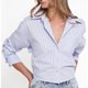 Blue Pinstripe Fitted Shirt