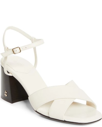 White Block-Heel Sandals