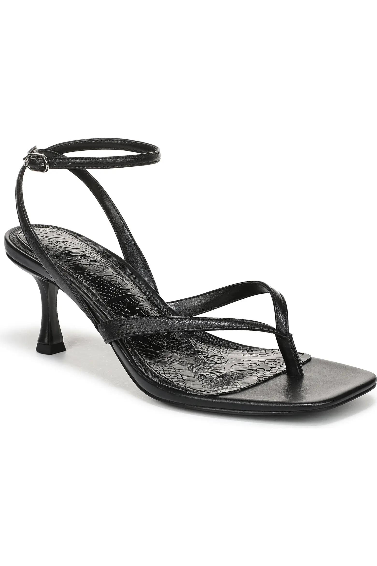 Black Strappy Heeled Sandals