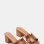Brown Buckle Heeled Sandals