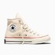 Cream High-Top Canvas Sneakers