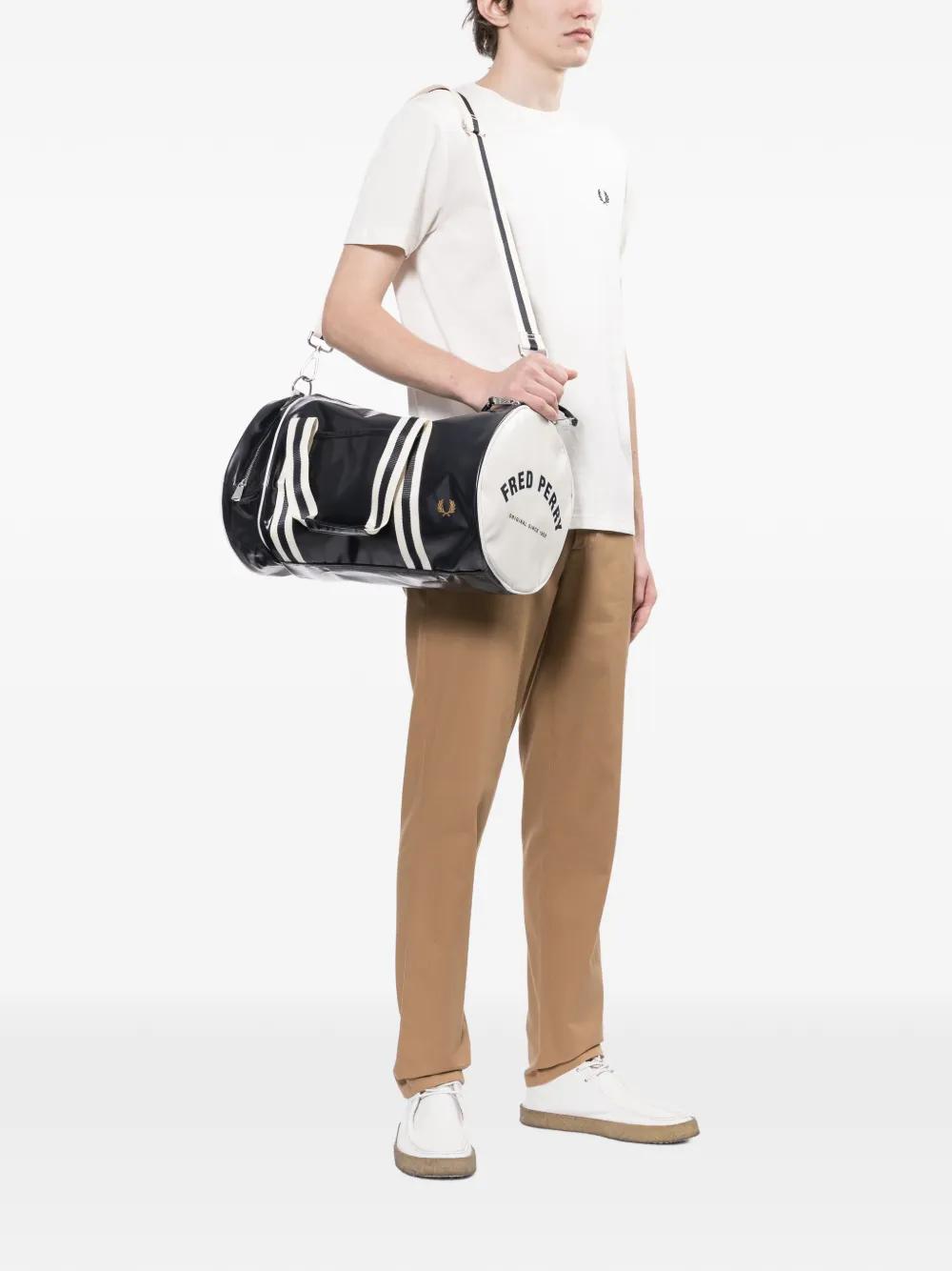 Black Graphic Duffel Bag