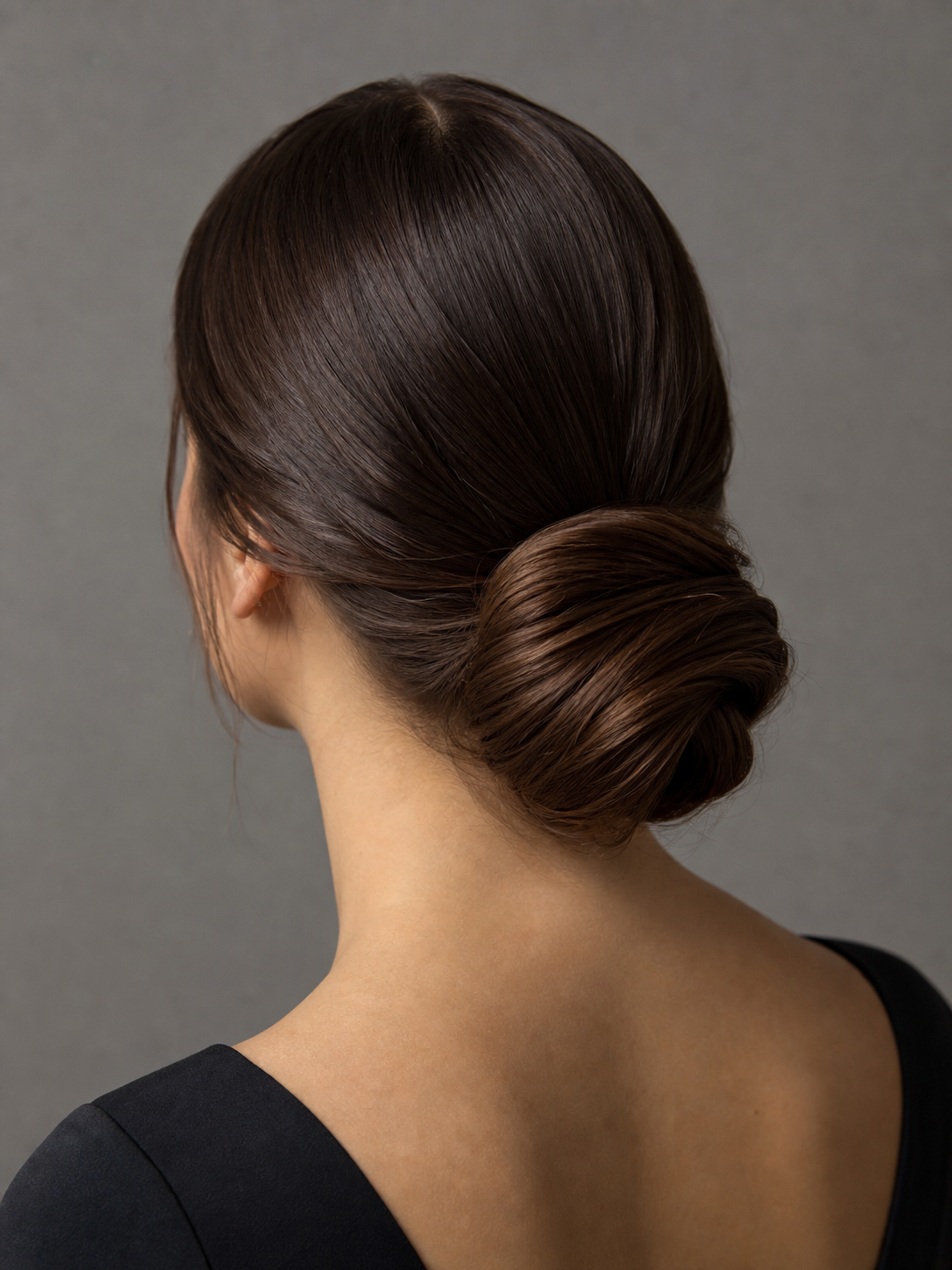 Polierter tiefer Chignon