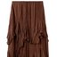 Brown Crinkle Ruffle Midi Skirt