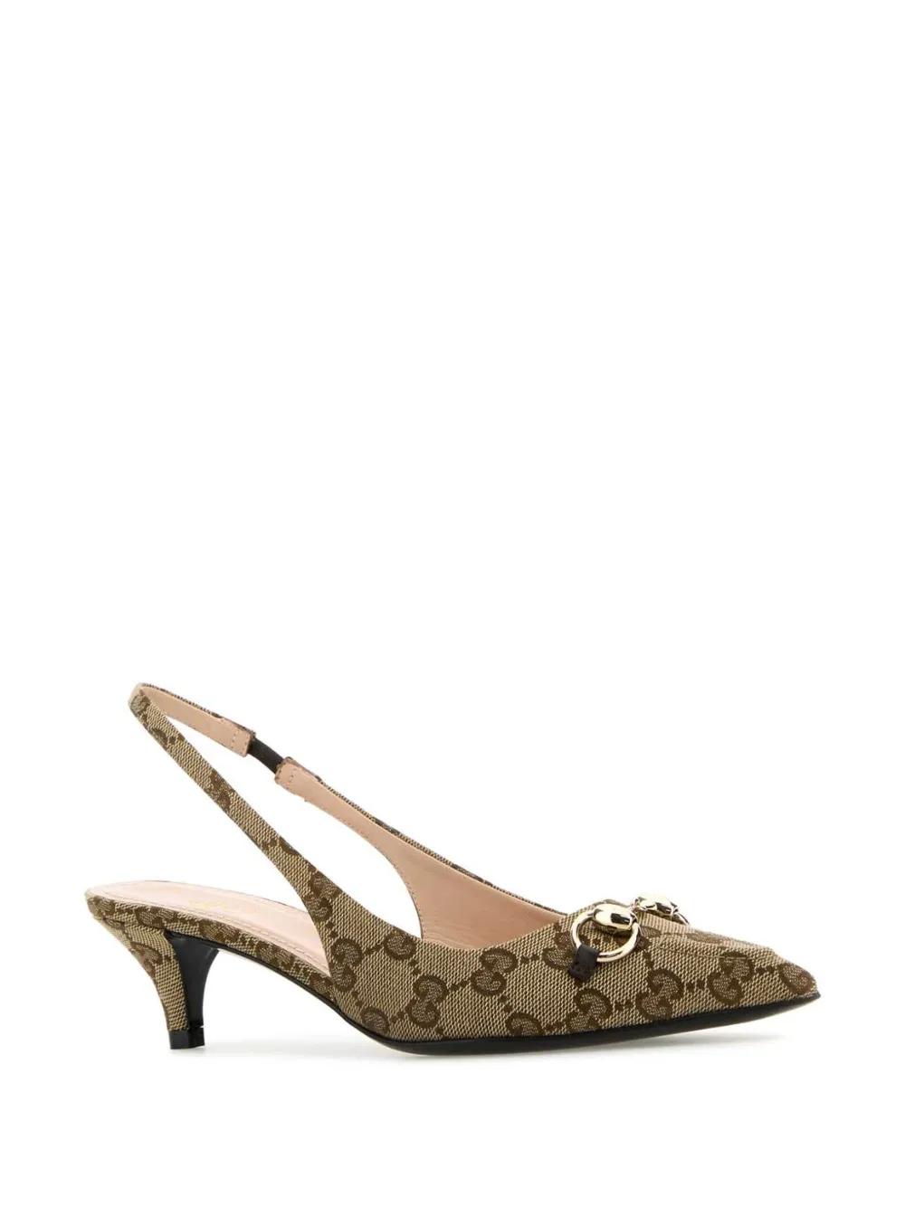 Patterned Slingback Heels
