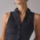 Black Button-Front Vest
