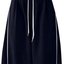 Navy Striped Wide-Leg Pants