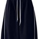Marineblaue Wide-Leg-Hose mit Seitenstreifen