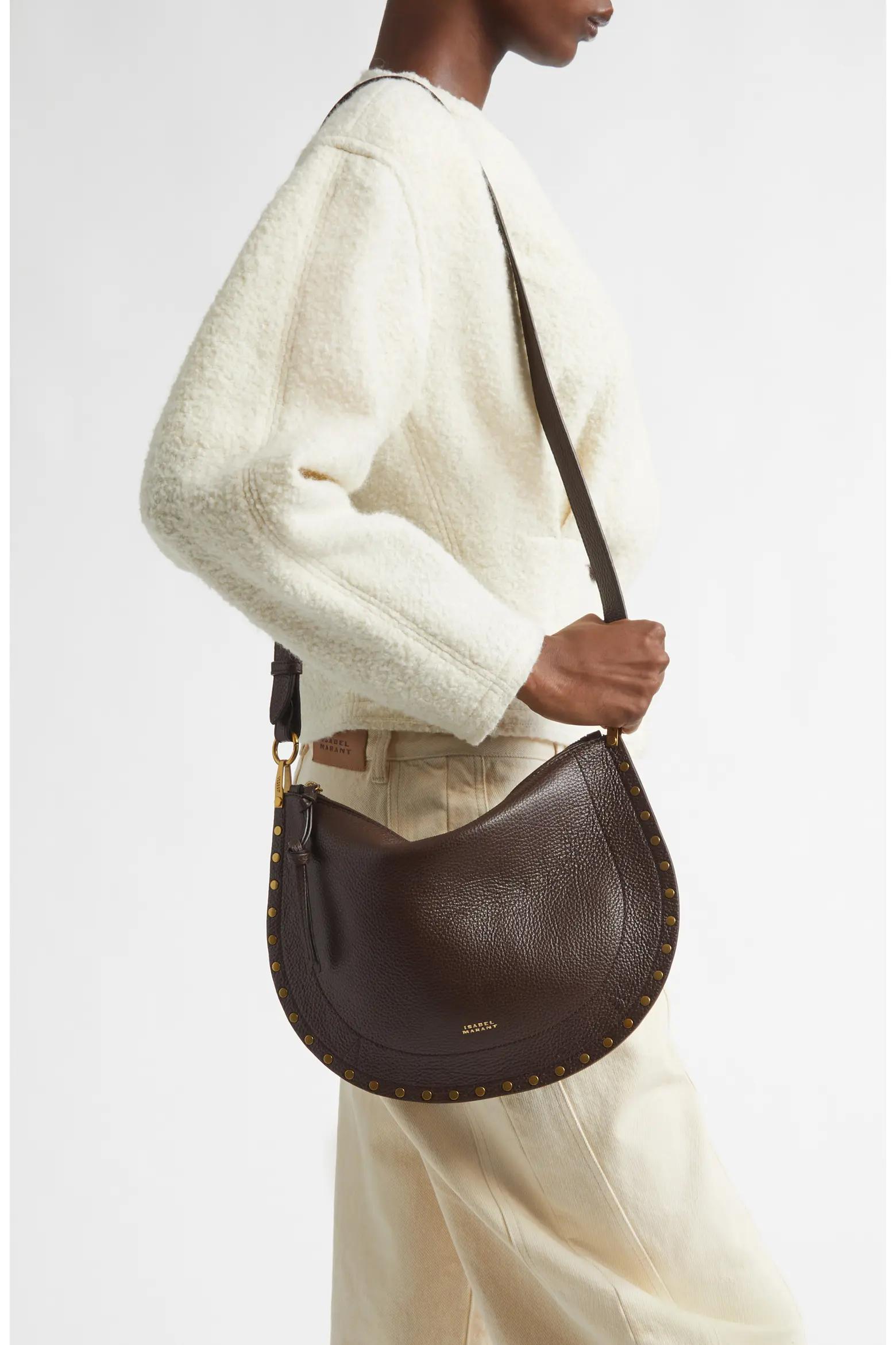 Brown Crescent Shoulder Bag