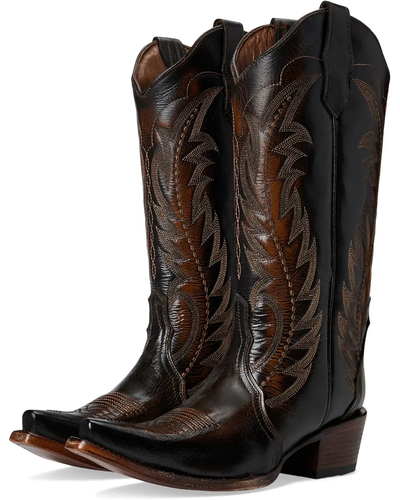 Schwarze bestickte Cowboystiefel