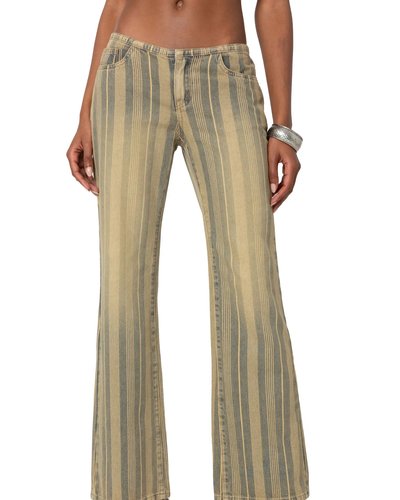 Striped Wide-Leg Trousers