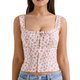 Pink Floral Corset Top