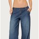 Blue Pinstripe Wide-Leg Pants