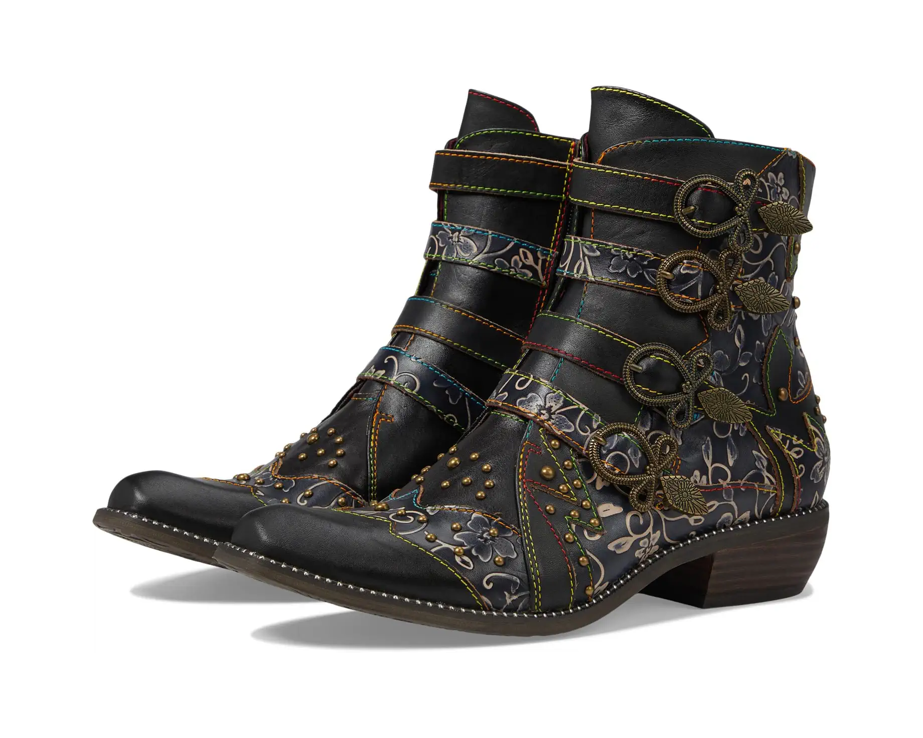 Black Studded Cowboy Boots