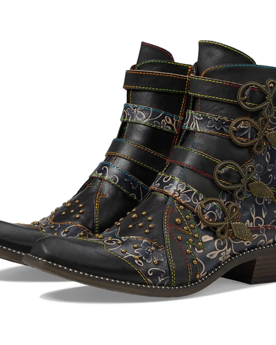 Black Studded Cowboy Boots