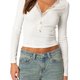White Lace-Trim Long-Sleeve Top