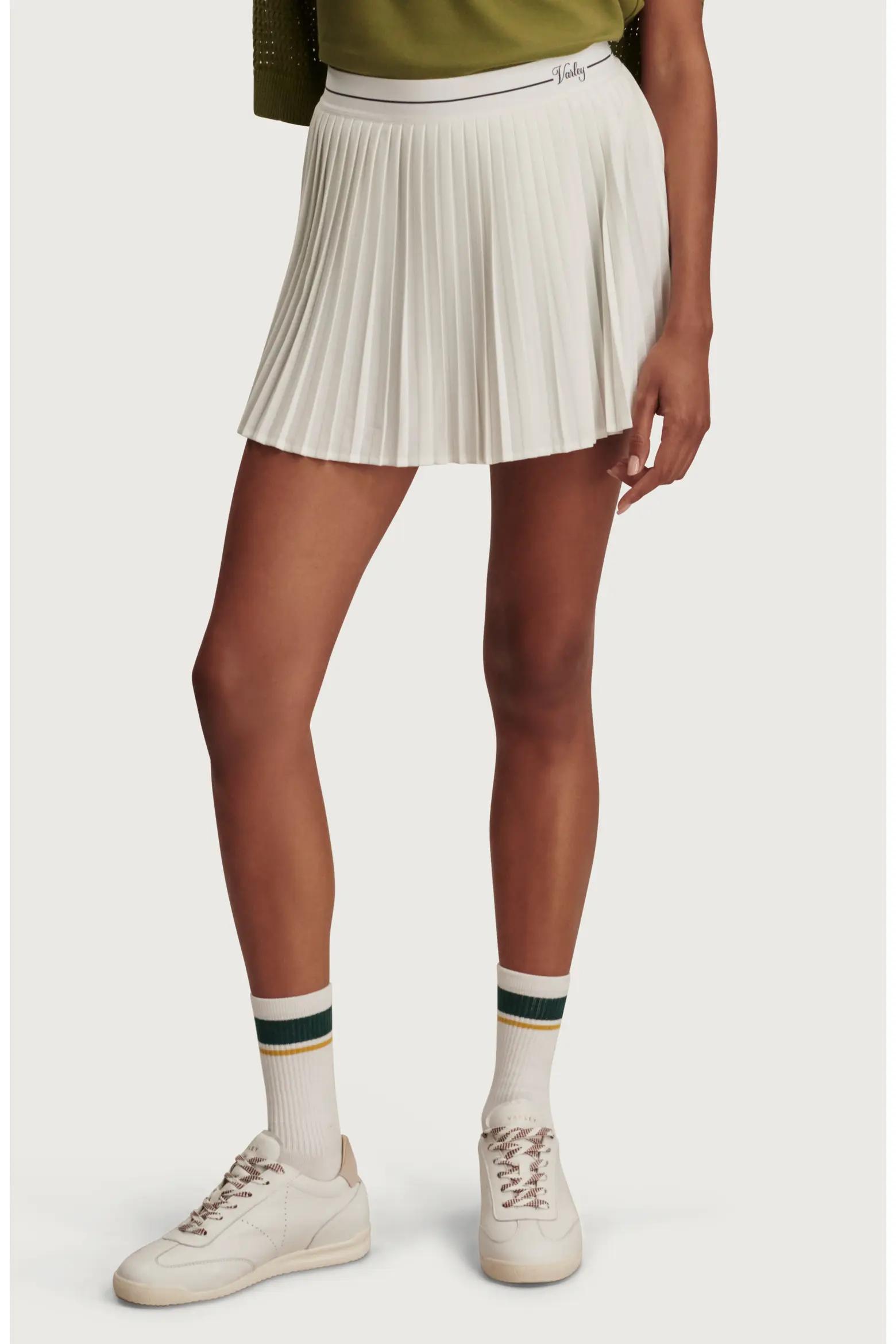 White Pleated Tennis Skirt