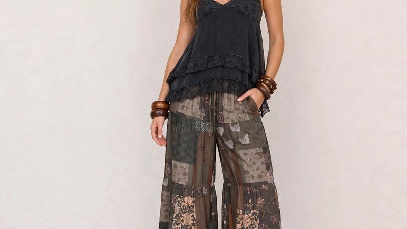 Boho Wide-Leg Pants Outfits: Palazzo, Parachute & Balloon Shapes