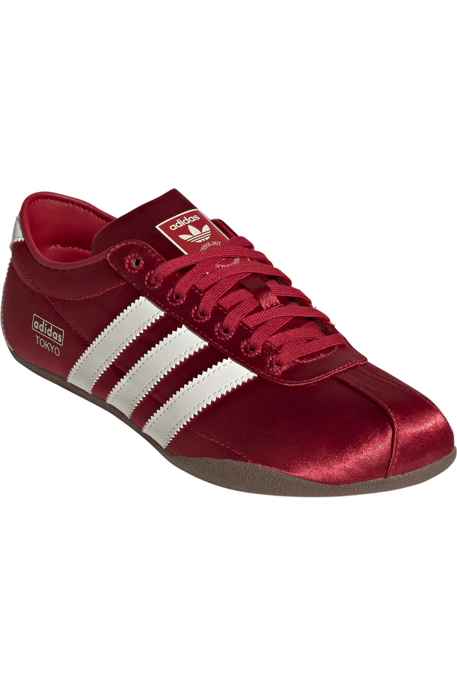 Burgundy Satin Sneakers