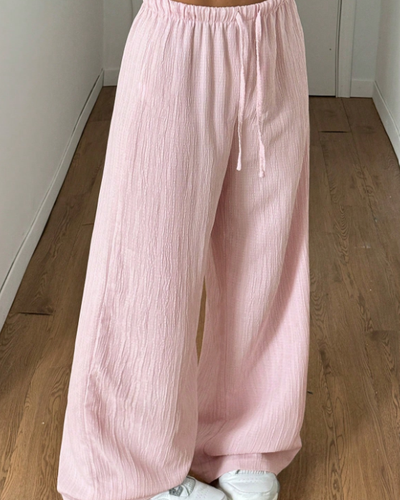 Pink Wide-Leg Pants