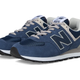 Navy Retro Running Sneakers