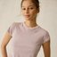 Pink Striped Fitted T-Shirt