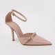 Nude Patent Ankle-Strap Heels