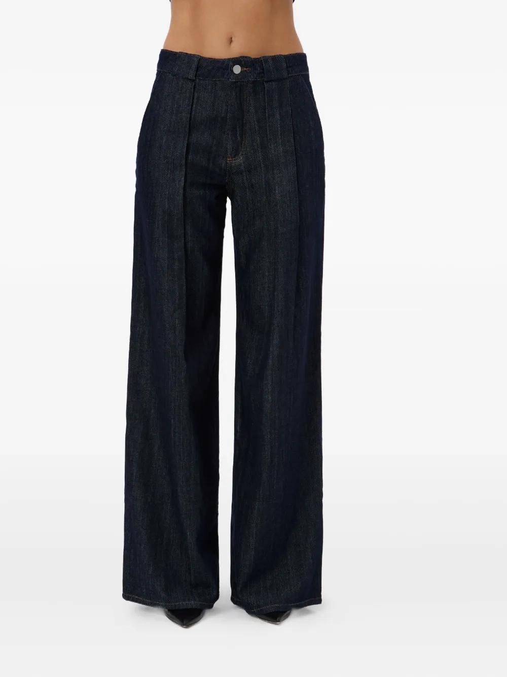 Dark Navy Wide-Leg Jeans