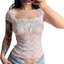 Pink Lace Bow Crop Top