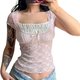 Pink Lace Bow Crop Top