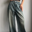 Grey-Green Wide-Leg Jeans