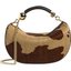 Brown Cow-Print Shoulder Bag