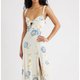Yellow Floral Midi Dress