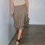 Taupe Ruffle Midi Skirt