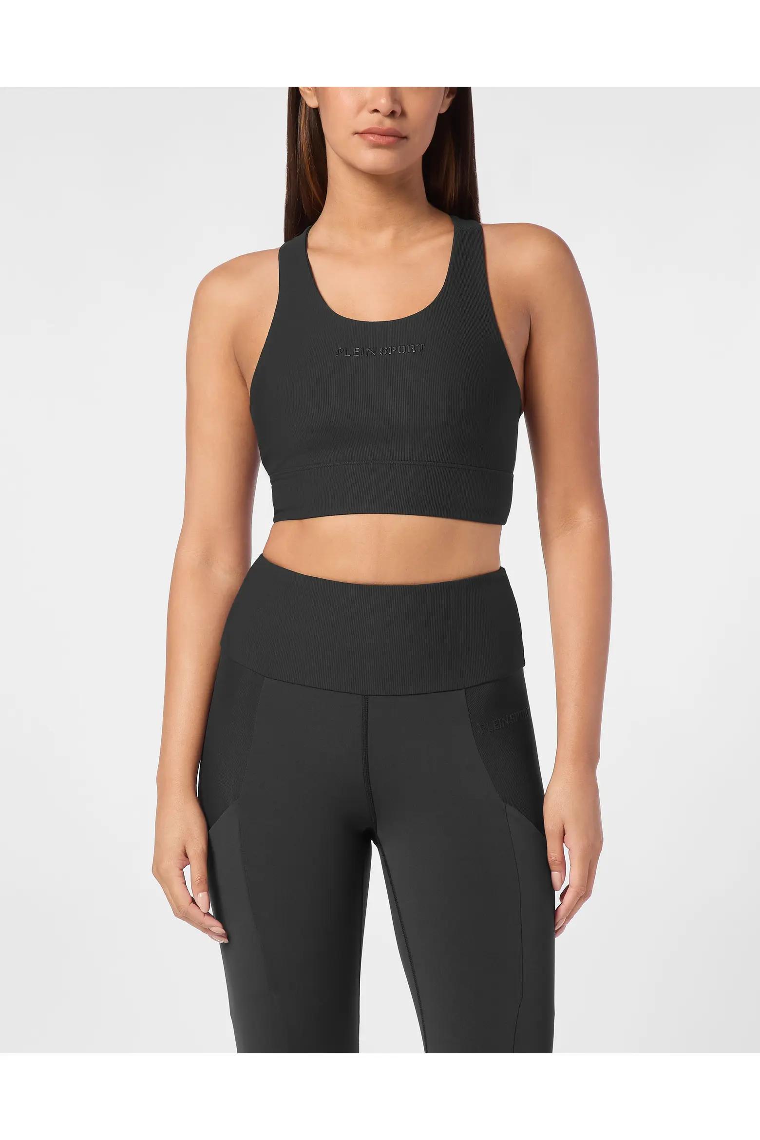 Black Racerback Crop Tank